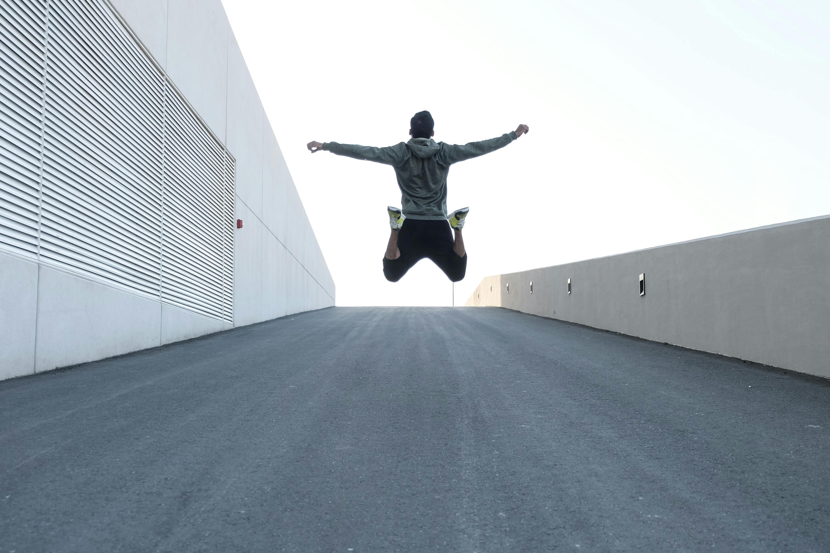 Man jumping for joy